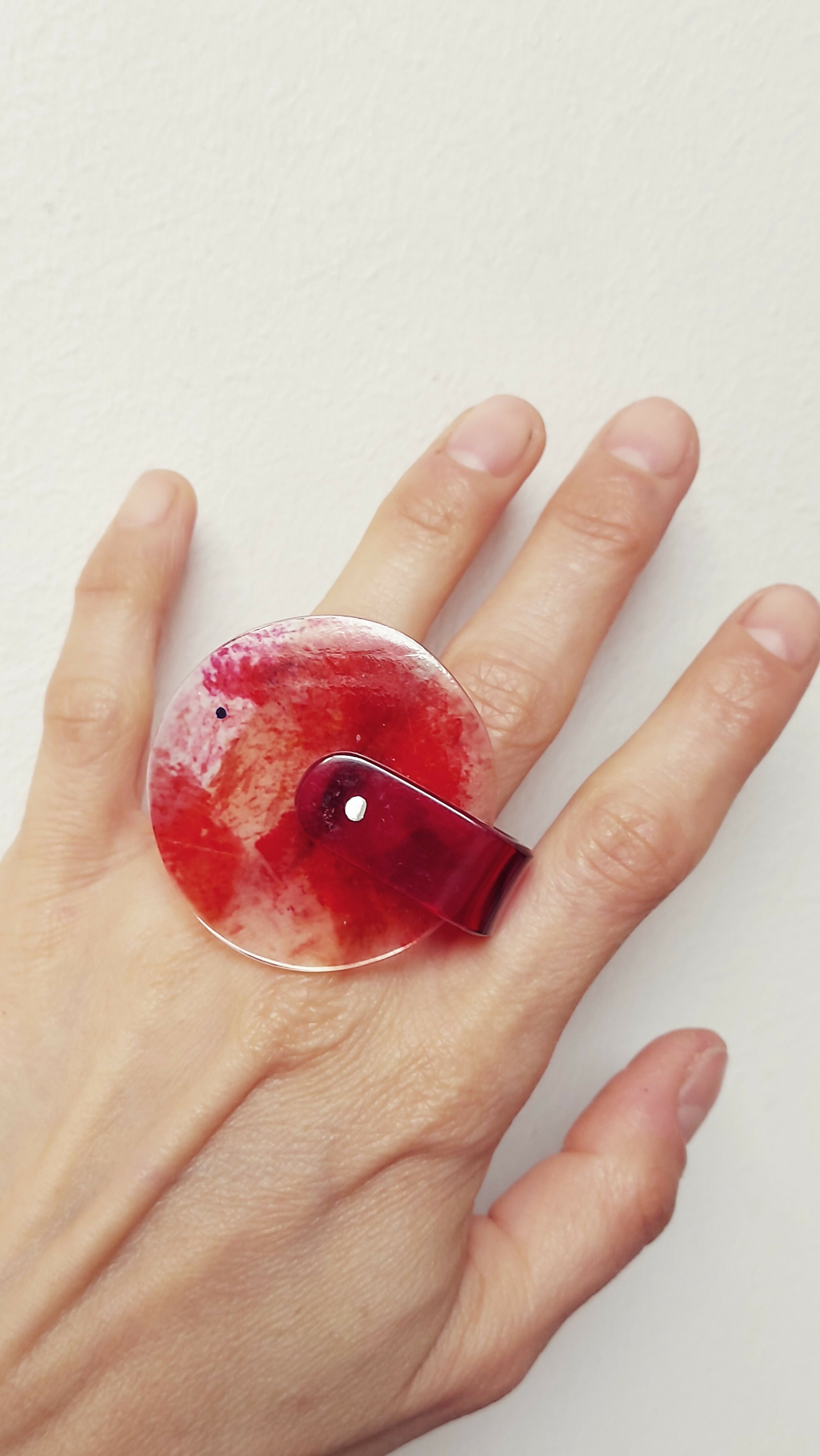 Anillo Click Maxi Circulo rojo