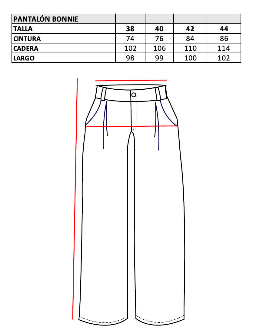 size spec pantalon bonnie