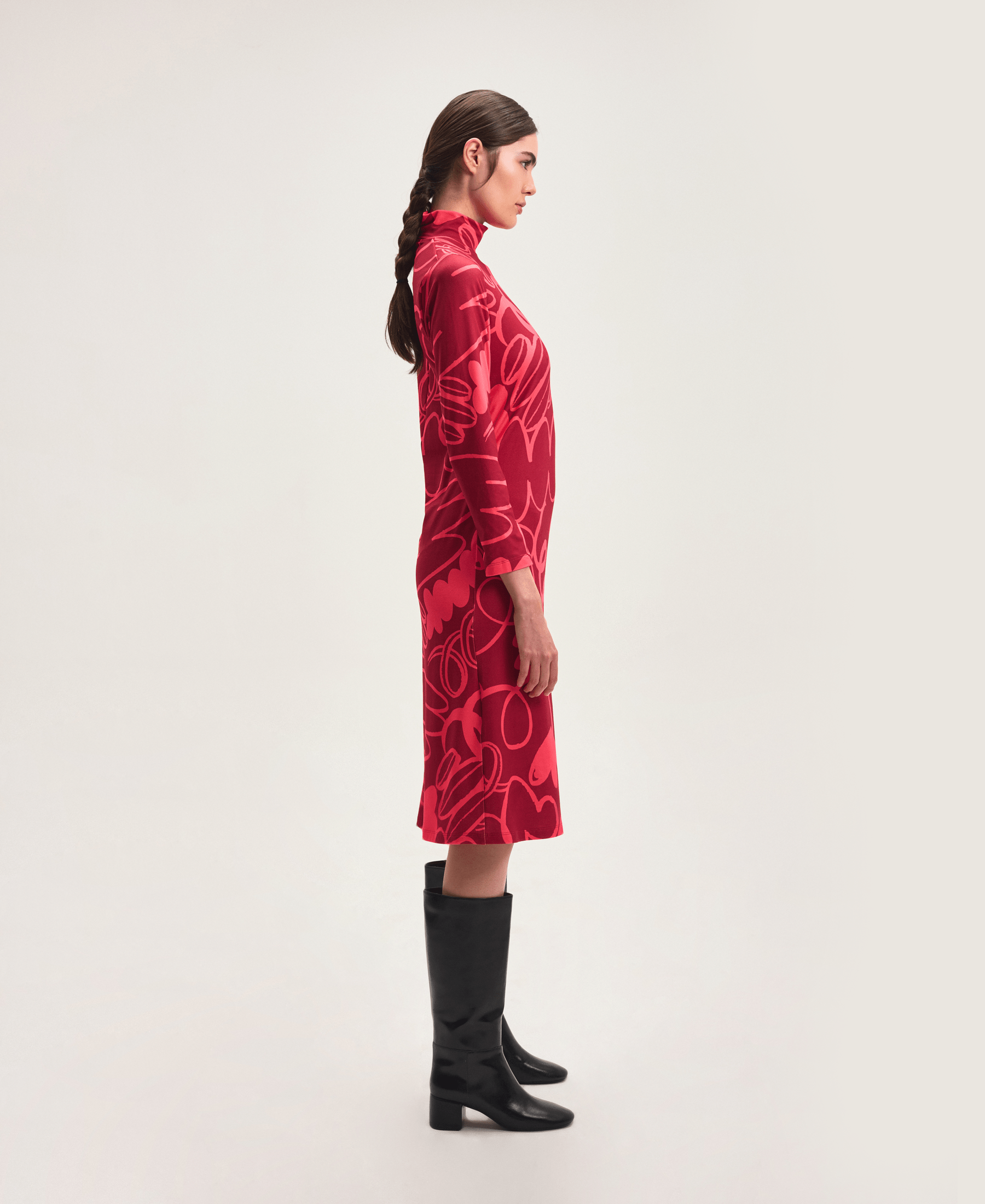 Maxi vestido Floresta rojo