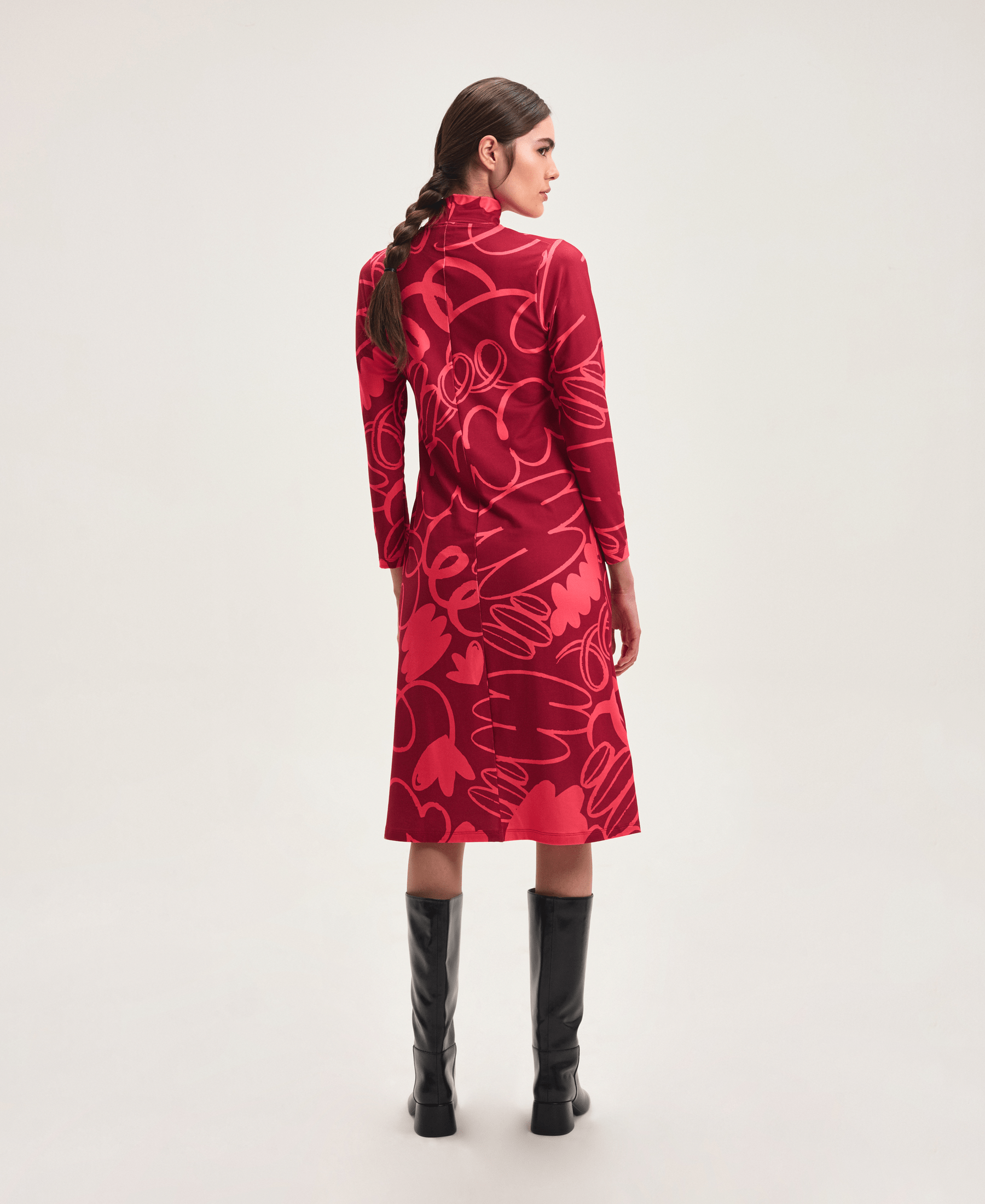 Maxi vestido Floresta rojo